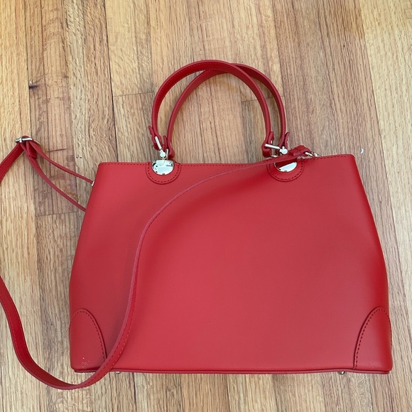 Cuoieria Fiorentina Made In Italy Red Leather Bag - Picture 11 of 12